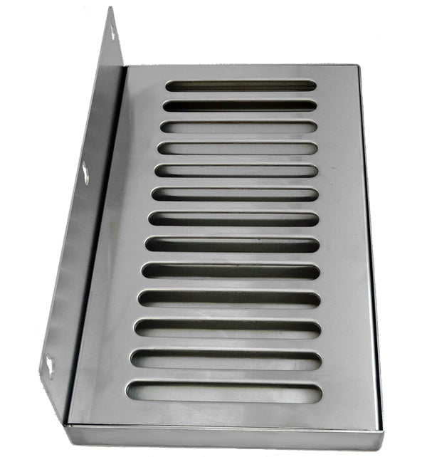 12" x 6" Wall Mount Drip Tray SS304 - Without Drain Draft Warehouse