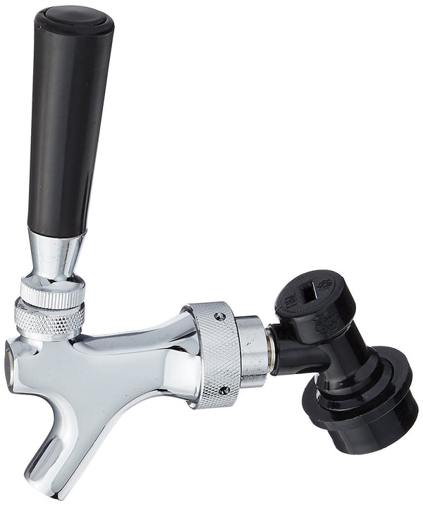 Beer Faucet, Chrome with Ball Lock Disconnect Draft Warehouse