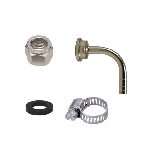 Beer Line Connection Kit with Stainless Steel Elbow Tail Piece Draft Warehouse