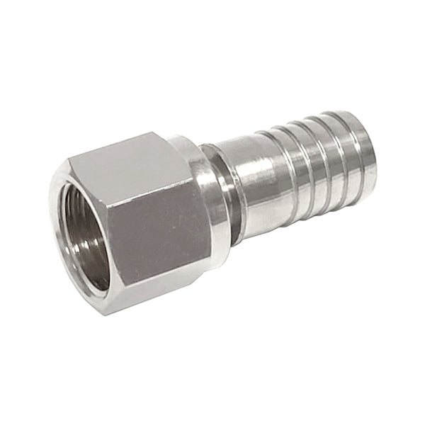 Barbed Swivel Nut and Stem, 3/8" FFL Female Flare - Select Barb Size