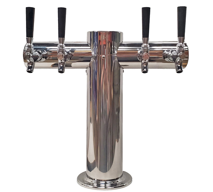 Metro Style Tower, Polished SS, Glycol Ready, SS304, 4 - 10 Faucets Draft Warehouse