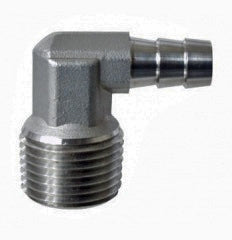Fermentap Stainless Steel 1/2" mpt X 3/8" Barb Elbow