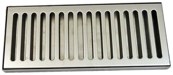 12"X6" Surface Mount Drip Tray, Stainless Steel Draft Warehouse