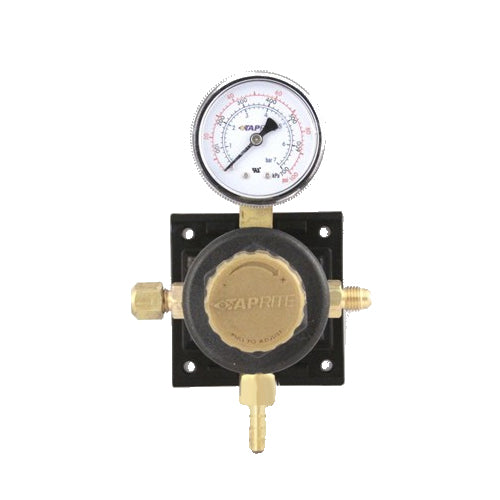 CO2 Secondary Soft Drink Soda Regulator 100# Gauge, 1/4" MFL IN, 1/4" Barb Out,  Tap Rite