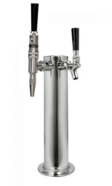 Coffee Double Faucet - All SS304 Contact 3" Column Tower. Select connection type. Draft Warehouse