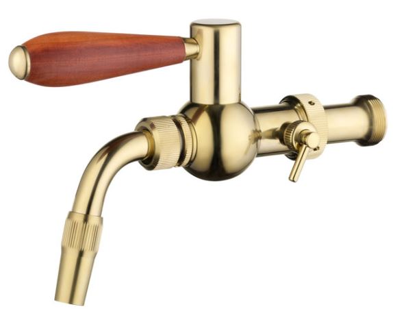 LUKR Baroko Side Pull Faucet, PVD Gold TiN over stainless steel - With U.S Shank Adapter