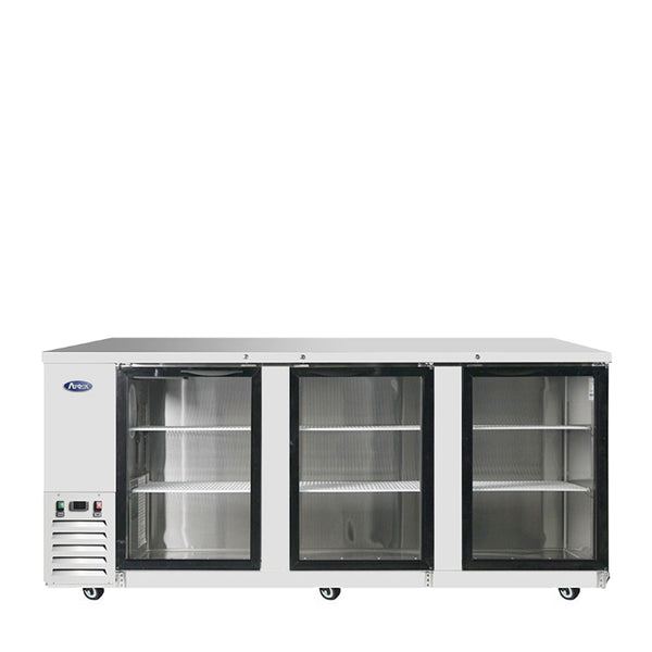 90" Back Bar Cooler, Atosa, Glass Doors, SS