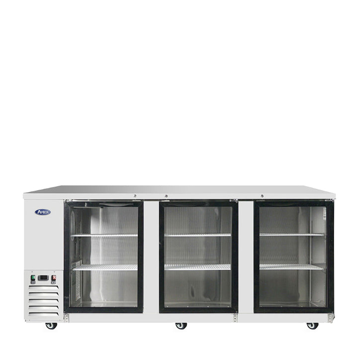 90" Back Bar Cooler, Atosa, Glass Doors, SS