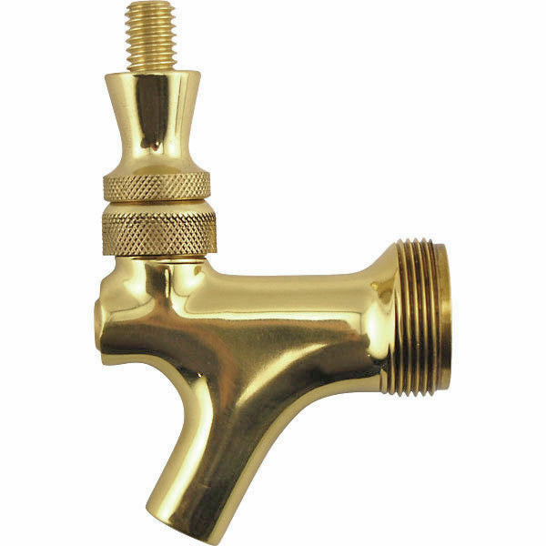 Polished Brass Beer Faucet with Brass Lever Draft Warehouse
