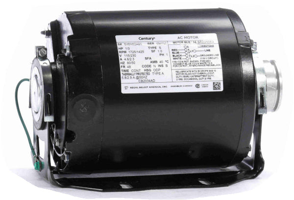 Replacement Motor, Dual Voltage, Resilient Base Draft Warehouse