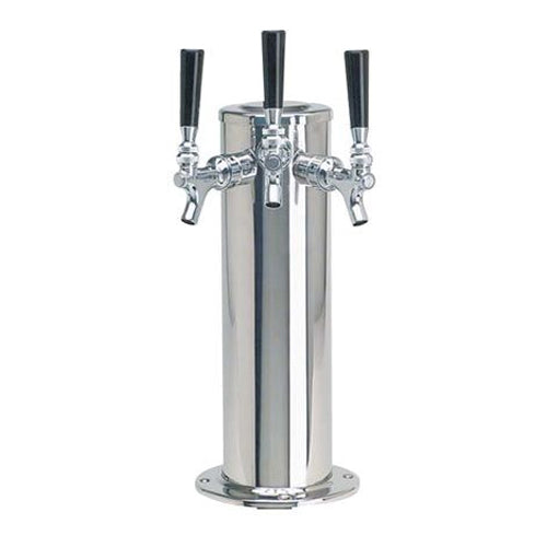 Triple Faucet - All SS304 Contact 4" Column Tower Draft Warehouse