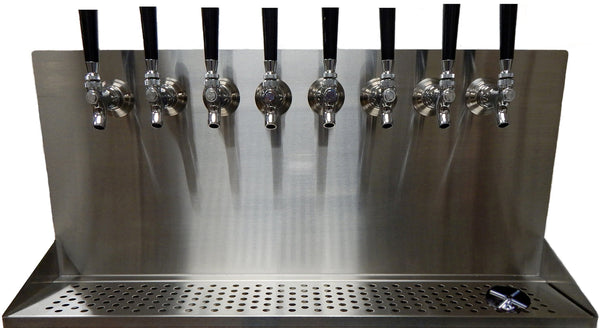Wall Mount Beer Dispensers, SS304 Contact, With Rinser, Glycol Ready, 4 - 24 Faucets Draft Warehouse