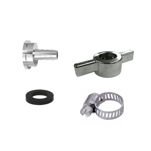Connection Kit , Wing Nut - 3/16" ID, Chrome